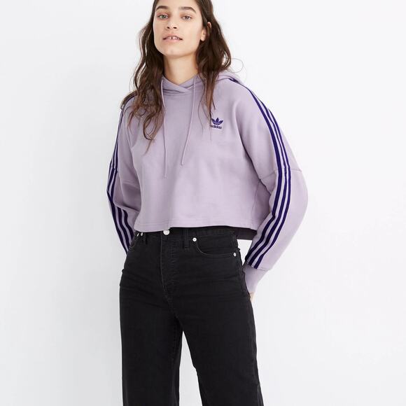 Addidas Cropped Hoodie, Size S - Picture 2 of 5